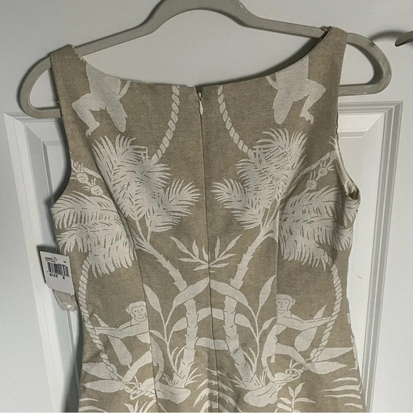 New! Maggy London Tropical beaded Floral Sheath Dress monkeys 18718 - Picture 6 of 11